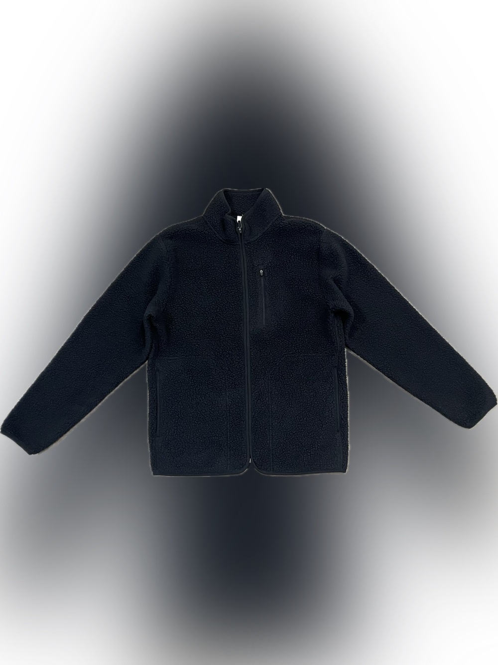 All In Motion Men’s High-Pile Fleece Full Zip Jacket Black Small NWT